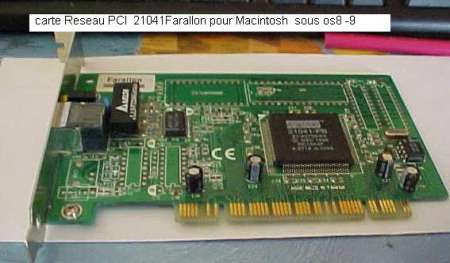 carte PCI reseau Pour MAC PCI sous MacOS8 et 9