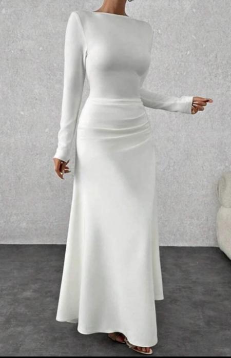Robe longue blanche taille L