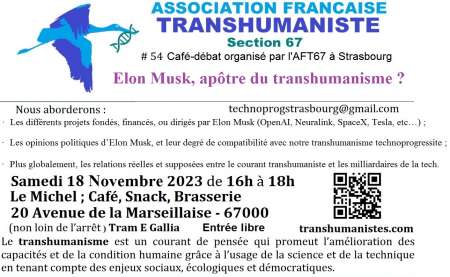 Conférence : Elon Musk apôtre du Transhumanisme ?