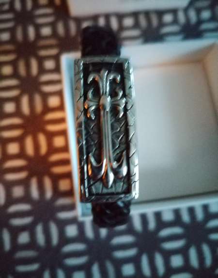 BRACELET EN CUIR tresse avec fermoir