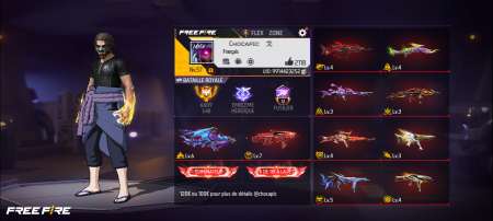 Compte free fire a vendre