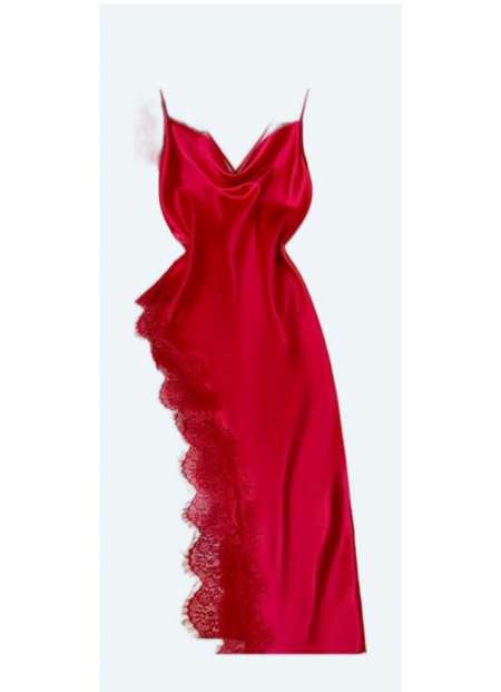 Robe de nuit sexy rouge