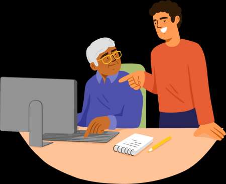 Aide informatique pour senior pédagogie & patience