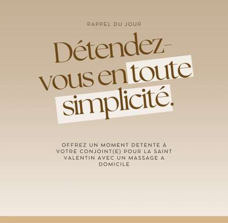 Massage (H/F) à votre domicile