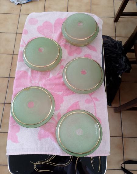 Globes vintage en verre pour lustre