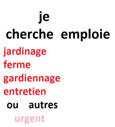 Homme Cherche emploi long terme