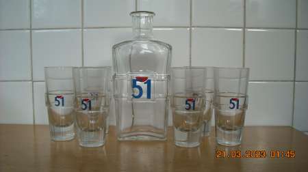 carfe et verre pastis 51