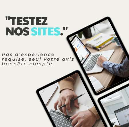 à la recherche de personnes pour tester nos sites