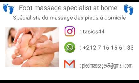 Pieds massage à domicile