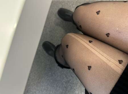 Collants porté couleur noir pour fétichiste