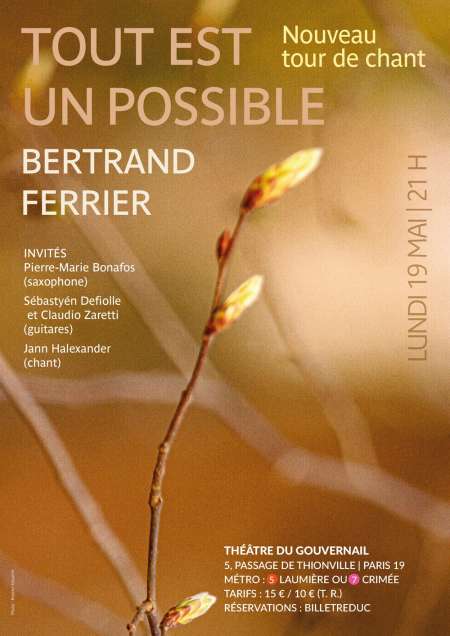 Bertrand Ferrier en concert 'Tout est un possible'
