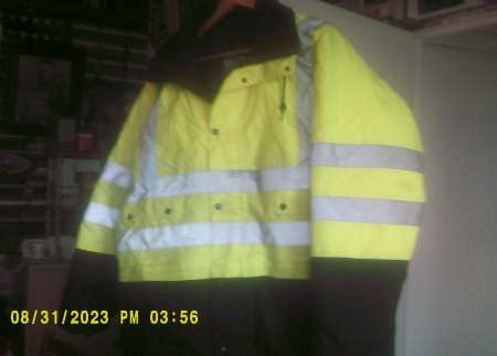 blouson moto a fluo