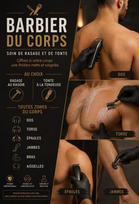 Barbier du corps  Soin de rasage et de tonte