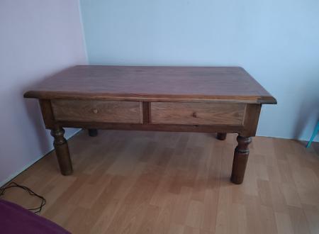 table basse bois massif