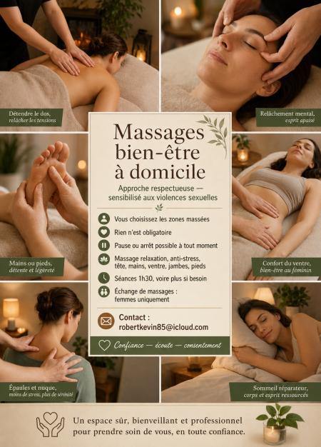 Massage à domicile relaxant pour femmes