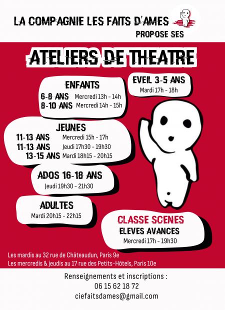 Ateliers de cours de Théatre