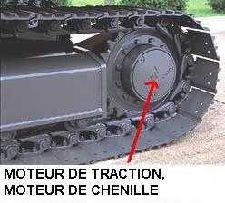  Moteur de traction; reducteur; moteur de chenille  pelle 